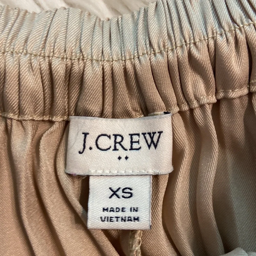 J. Crew Tan Cream Midi A-Line Skirt size XS excellent condition - Picture 4 of 8